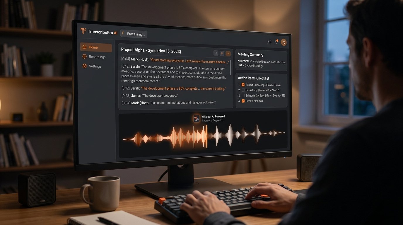 VoxTranscript UI Showcase
